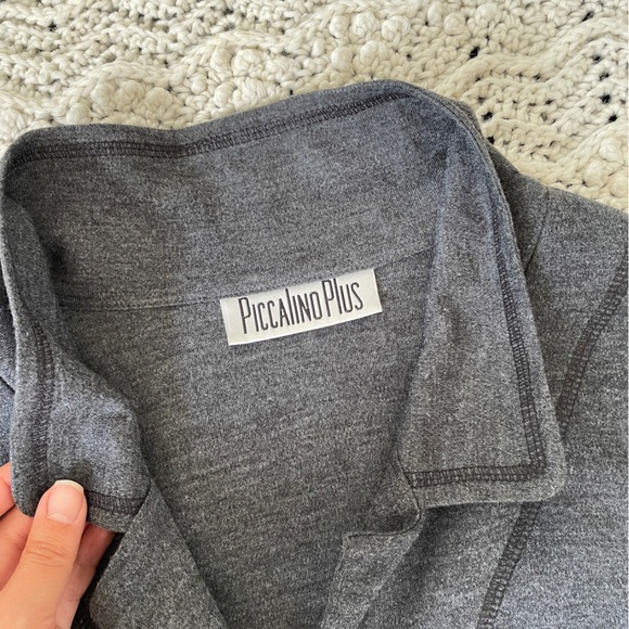 Piccalino Plus Aztec Tile Button Front Jacket Vintage Gray (XXLarge) - Picture 3 of 5